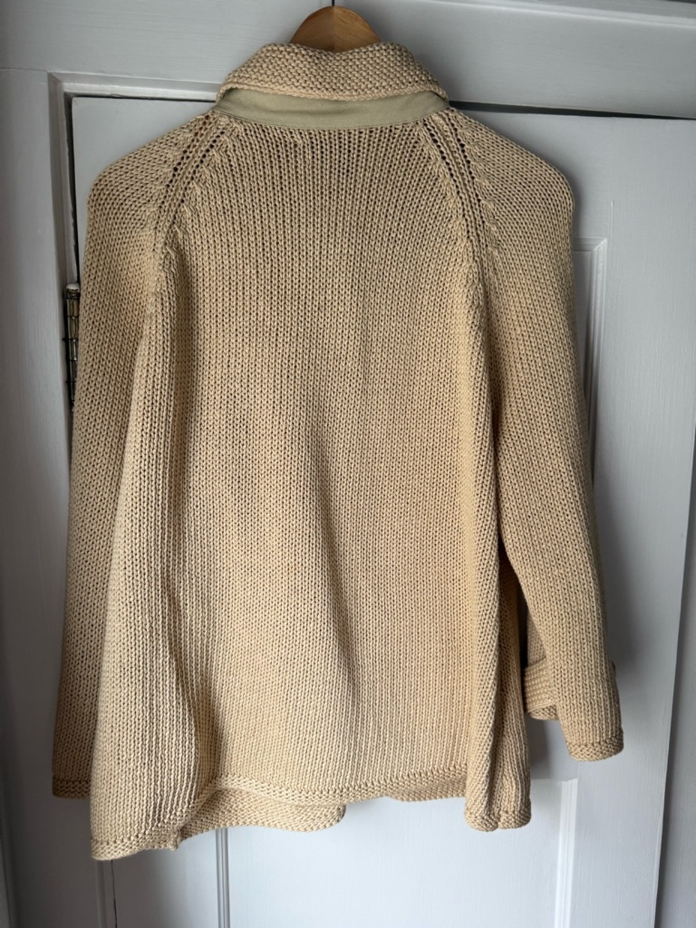 Ralph Lauren “Canyon Tan” Collared Button Knit Cardigan - Picture 9 of 10